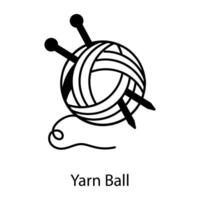 trendig linje stil ikon av garn boll vektor