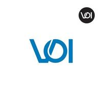 brev voi monogram logotyp design vektor