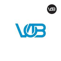 brev vob monogram logotyp design vektor