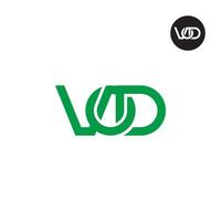 Brief vod Monogramm Logo Design vektor