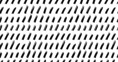 små rusa sömlös mönster prickad rader textur. svart och vit skuggning klotter organisk former kort linje streck borsta hand dragen slumpmässig stroke mode retro skriva ut design vektor illustration