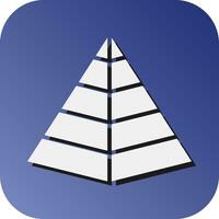 Pyramide Vektor Glyphe Gradient Hintergrund Symbol zum persönlich und kommerziell verwenden.