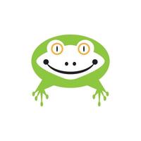 grüner Frosch-Symbol und Symbol-Vektor-Illustration vektor