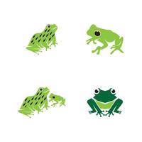 grüner Frosch-Symbol und Symbol-Vektor-Illustration vektor