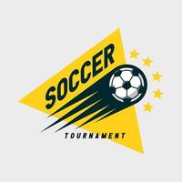 fotbollsturneringens logotyp, emblemdesignmallar på en ljus bakgrund. vektor