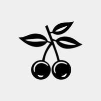 Kirsche Obst Symbol Vektor Design.
