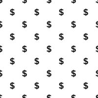 Dollarzeichen nahtlose Muster auf weißem Hintergrund.