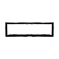grunge rektangulär ram stämpel. bläck tömma svart låda. rektangulär gräns. vektor illustration isolerat på vit bakgrund