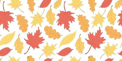 Herbst bunte Blätter nahtlose Muster vektor