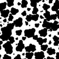 svart och vit fick syn på djur- skriva ut av dalmatian eller ko. vektor bakgrund med djur- skriva ut. textur fläckar och prickar av annorlunda former