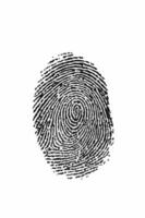Fingerabdruck Identität Nachprüfung Konzept, biometrisch, Sicherheit Hintergrund vektor