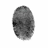 fingeravtryck identitet verifiering begrepp, biometrisk, säkerhet bakgrund vektor