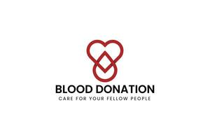 blod donation logotyp vektor ikon illustration