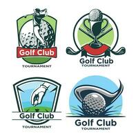 einstellen von Golf Turnier Logo Design Vorlage. vektor
