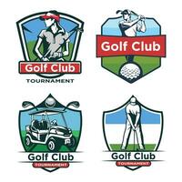 einstellen von Golf Turnier Logo Design Vorlage. vektor