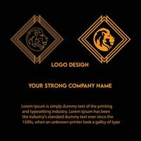 lejon logotyp företag logotyp vektor