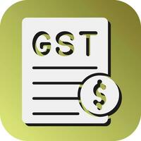 gst Vektor Glyphe Gradient Hintergrund Symbol zum persönlich und kommerziell verwenden.