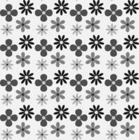 Vektor nahtlos monochromatisch skandinavisch Muster im das bilden von Blumen auf ein grau Hintergrund