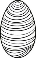 Ostern Ei solide Symbol, Religion Urlaub Elemente, Ei mit Linien, ein gefüllt Muster auf ein Weiß Hintergrund, eps 10. ai generiert Illustration. vektor