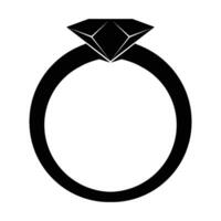 Diamant Ring Symbol Vektor
