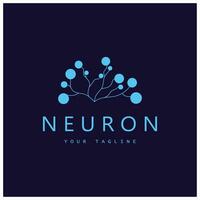 Neuron-Logo oder Nervenzellen-Logo-Design, Molekül-Logo-Illustrationsvorlagensymbol mit Vektorkonzept vektor