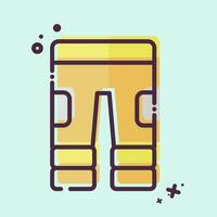 Symbol Wandern Hose. verbunden zu Backpacker Symbol. mb Stil. einfach Design editierbar. einfach Illustration vektor