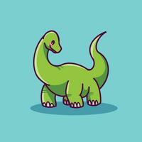 söt dinosaurie seriefigur vektor