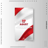 17. August. indonesien glücklicher unabhängigkeitstag. perfekt für Grußkarten, Banner und Texturen vektor