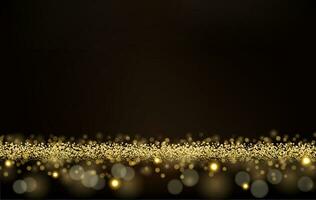 abstrakt bakgrund. en gyllene glöd med magisk damm. guld bakgrundsbelysning. gyllene glitter damm. gnistrande glittrande bakgrund dekoration. vektor illustration