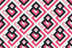 geometrisch nahtlos Muster. abstrakt geometrisch Grafik Design mit Schwarz, Rosa und Weiß Farbe vektor