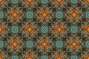 nahtlos geometrisch Muster mit Blumen- Elemente auf Weiß Hintergrund. Jahrgang Vektor abstrakt Design. dekorativ Gitter im Arabisch Stil. Hintergrund zum Textil, Stoff und Verpackung.