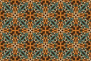 sömlös geometrisk mönster med blommig element på vit bakgrund. årgång vektor abstrakt design. dekorativ gitter i arabicum stil. bakgrund för textil, tyg och omslag.