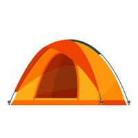 tält camping i utomhus- resa. turist tält ikon isolerat på vit bakgrund för natur turism, resa, äventyr. camping begrepp. vektor illustration i platt stil