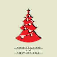 papper enkel handgjort jul träd retro bakgrund vektor