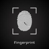 Finger drucken Scannen Identifizierung System. biometrisch Genehmigung und Geschäft Sicherheit Konzept. Vektor Illustration