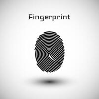 finger skriva ut läser in Identifiering systemet. biometrisk tillstånd och företag säkerhet begrepp. vektor illustration