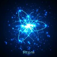 Vektor leuchtenden Neon- Beleuchtung Atom Modell.