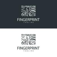 einfach und elegant modern Identität Fingerabdruck Logo Technologie Design zum Geschäft branding vektor