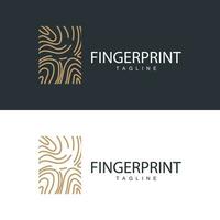 einfach und elegant modern Identität Fingerabdruck Logo Technologie Design zum Geschäft branding vektor