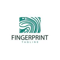 einfach und elegant modern Identität Fingerabdruck Logo Technologie Design zum Geschäft branding vektor