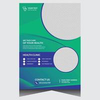 kreativ mall för hälsovårdsmedicinsk reklamblad vektor