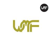 Brief wmf Monogramm Logo Design vektor