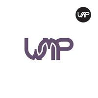 Brief Wmp Monogramm Logo Design vektor