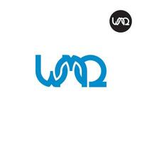 Brief wmq Monogramm Logo Design vektor