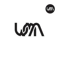 Brief wma Monogramm Logo Design vektor