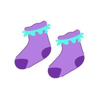 Element Kleinkind Socken Karikatur Vektor Illustration