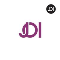 Brief joi Monogramm Logo Design vektor