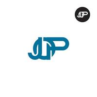 Brief jop Monogramm Logo Design vektor