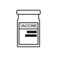 Impfstoffampulle. Apotheke und Gesundheitswesen. Medikamente, pharmazeutisches Konzept. vektor