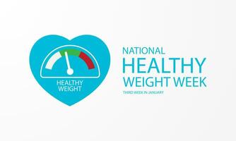nationell friska vikt vecka bakgrund vektor illustration